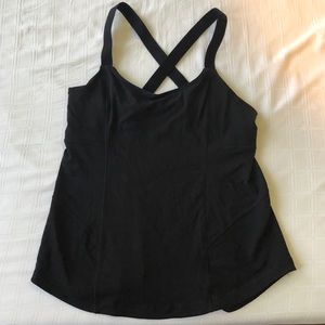 Lululemon yoga top crisscross back built in bra